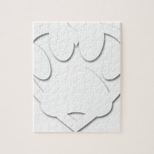 Papierschnitt Dose und Herzform Puzzle