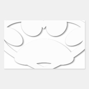 Papierschnitt Dose und Herzform Rechteckiger Aufkleber