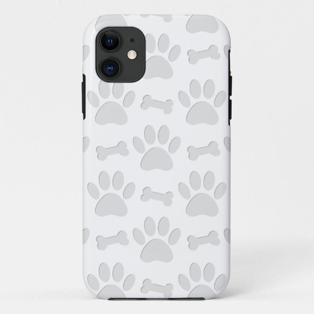 Papierschnitt von Hundeschleifen und Knochenmuster Case-Mate iPhone Hülle (Rückseite)