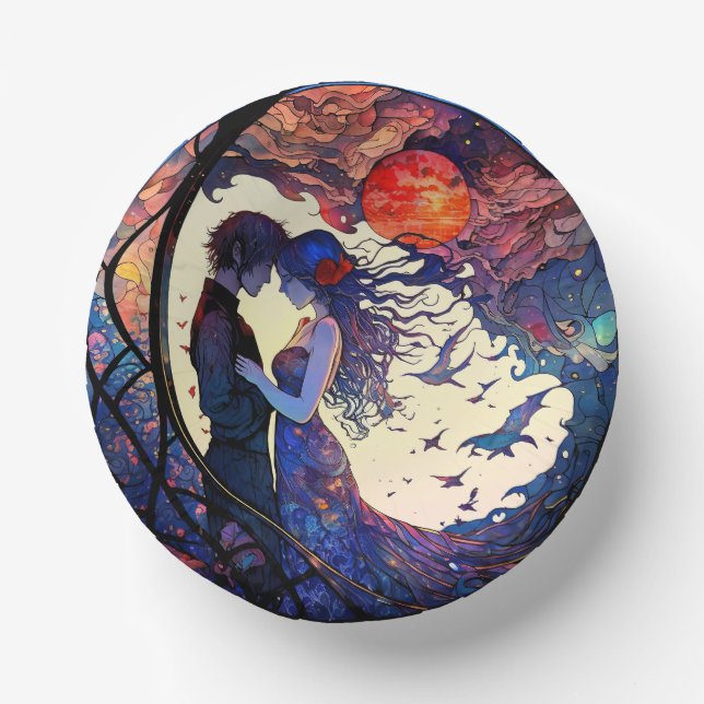 Papierschüsseln aus vereinzeltem Glas Pappteller (Vorderseite)