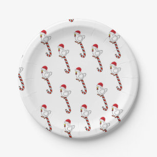 Papierschüsseln, Frohe Weihnachten Schneemann Küke Pappteller