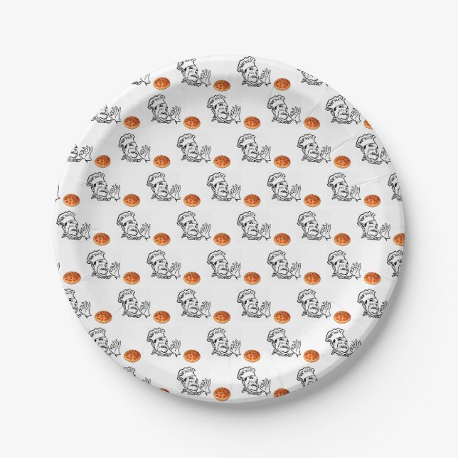 Papierschüsseln Pizza Mann Pappteller (Vorderseite)