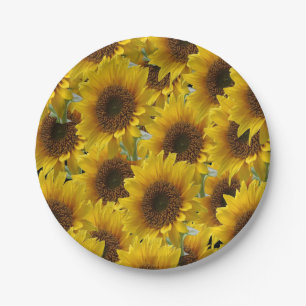 Papierschüsseln Sonnenblumen Pappteller