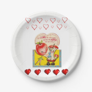 Papierschüsseln Valentinstag Pappteller