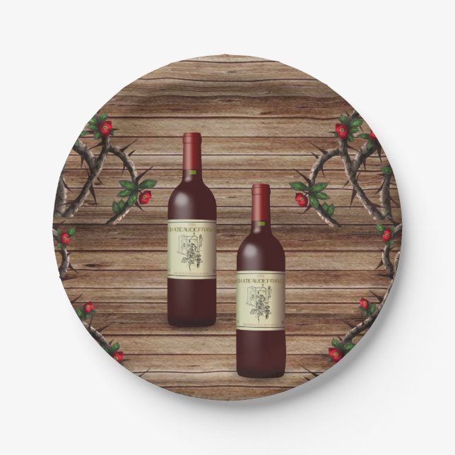 Papierschüsseln Wein Pappteller (Vorderseite)