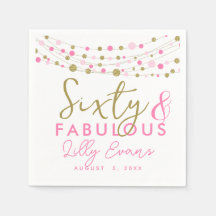 Papierservierung aus dem 40. Party, Glitzer aquama