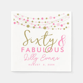 Papierservierung aus dem 40. Party, Glitzer aquama Serviette