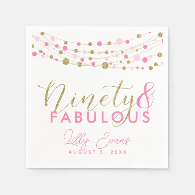 Papierservierung aus dem 90. Party, Glitzer aquama Serviette (Vorderseite)