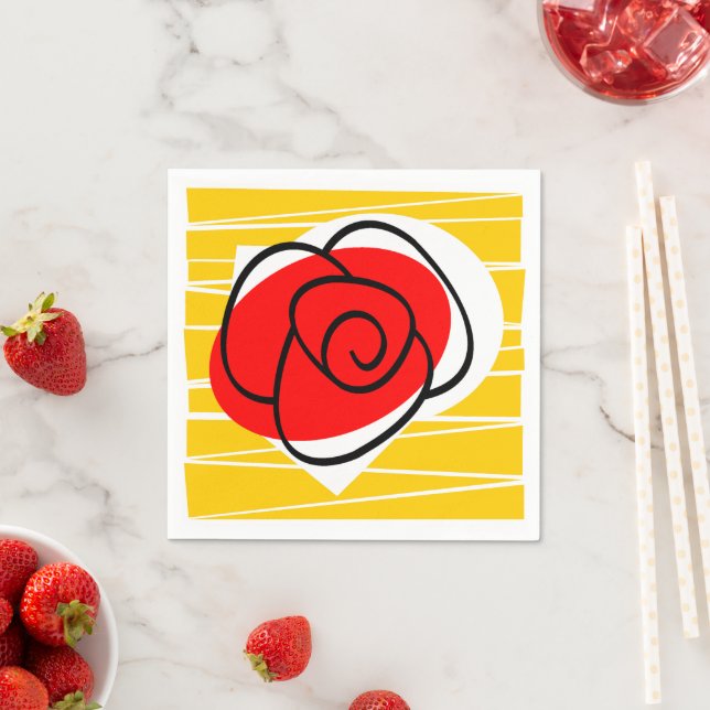 Papierserviette aus spanischer Rose (Beispiel)