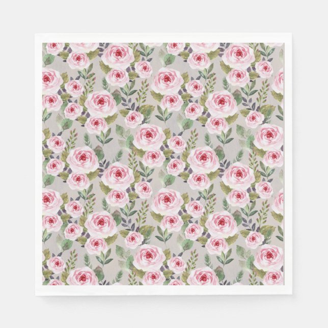 Papierserviette Babydusche mit niedlichem Design. (Vorderseite)