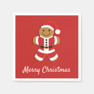 Papierserviette des Sankt-Lebkuchen-Mann-