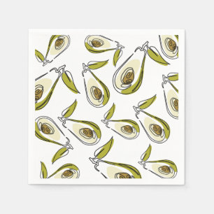 Papierserviette mit Avocado.