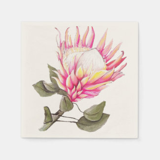 Papierserviette mit King Protea