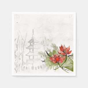 Papierservietten Asiatische Blume