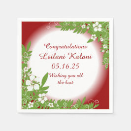 Papierservietten aus hawaiianischem Rotem Hibiskus