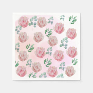 Papierservietten aus rosa Blume