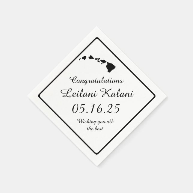 Papierservietten aus schwarzhawaiianischen Abschlü (Ecke)