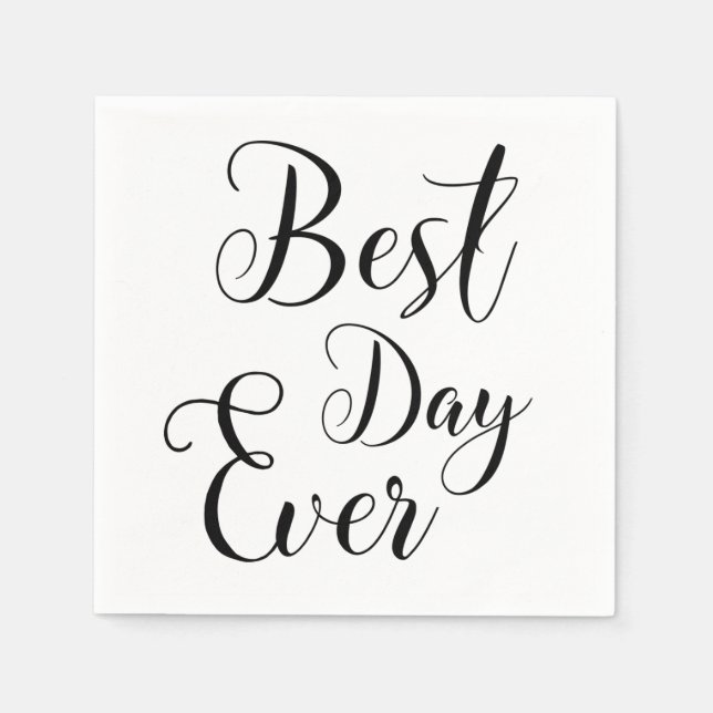 Papierservietten "Best Day Ever" (Vorderseite)