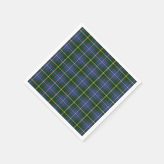 Papierservietten blau Nova Scotia Tartan kariert