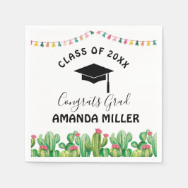Papierservietten der Cactus fiesta Graduation Part