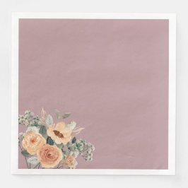 Papierservietten, elegantes Blumenrosa Serviette