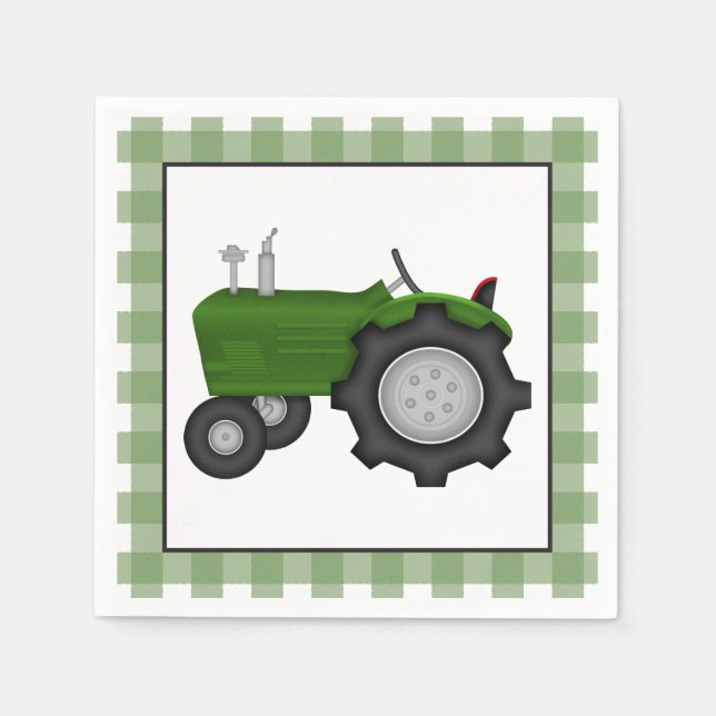 Papierservietten für das Party von Country Traktor (Vorderseite)