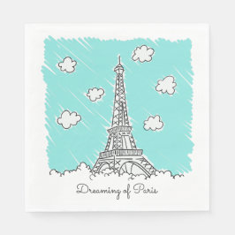 Papierservietten für den Eiffelturm