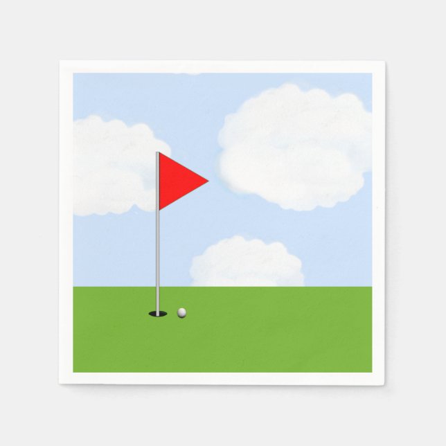 Papierservietten für Golf-Party (Vorderseite)