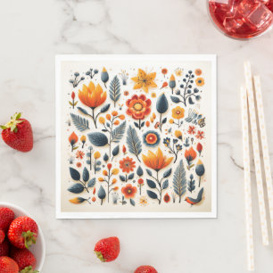 Papierservietten für niedliche Blume