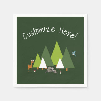 Papierservietten für Waldtiere aus Party