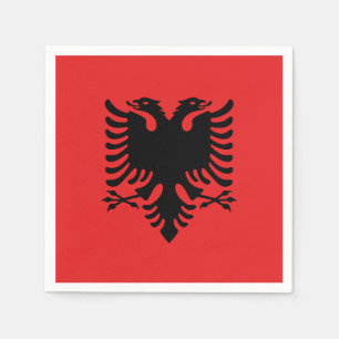 Papierservietten mit albanischer Flagge