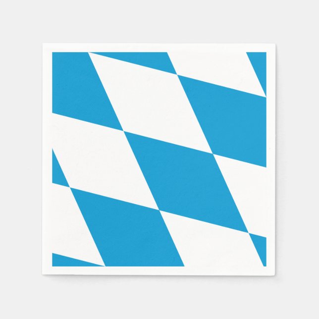 Papierservietten mit bayerischer Flagge (Vorderseite)