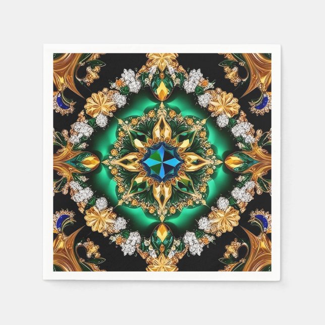 Papierservietten mit brasilianischem Farbdesign (Vorderseite)