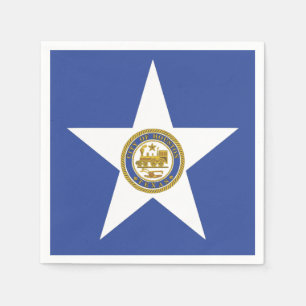 Papierservietten mit der Flagge von Houston