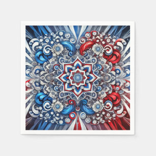 Papierservietten mit französischem Farbdesign