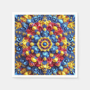 Papierservietten mit rumänischem Farbdesign