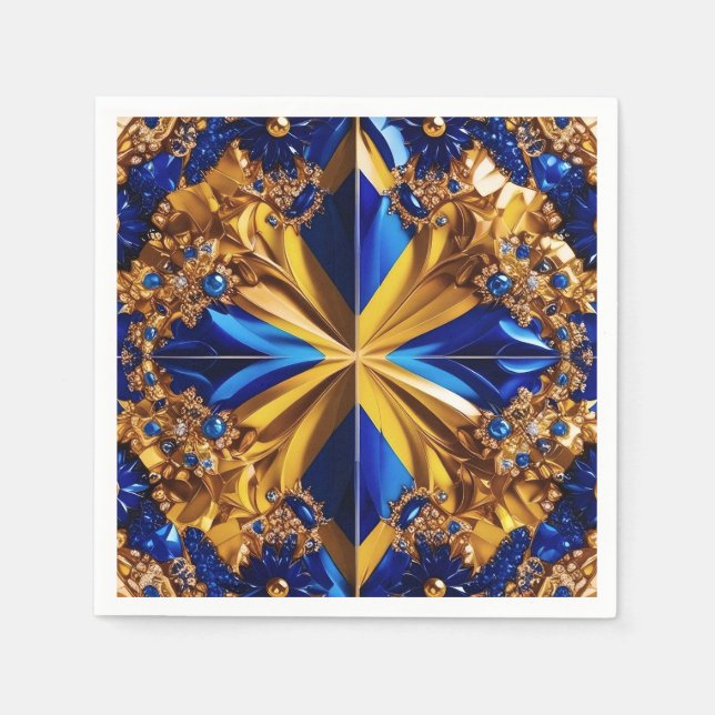 Papierservietten mit schwedischem Farbdesign (Vorderseite)