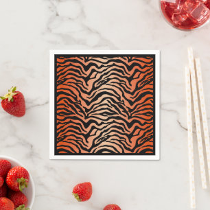 Papierservietten mit Tigerstreifen