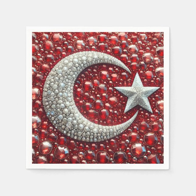 Papierservietten mit türkischer Farbgestaltung (Vorderseite)