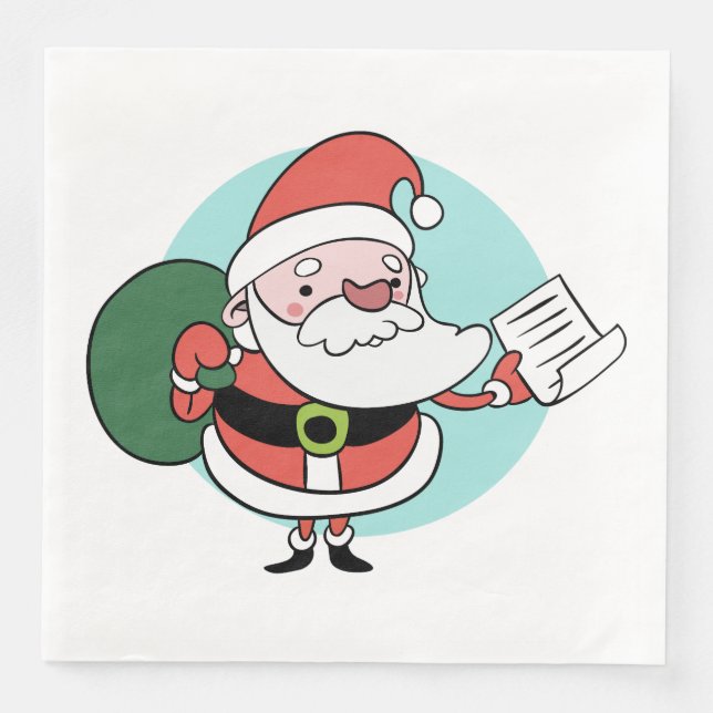 Papierservietten vom Weihnachtsmann (Vorderseite)