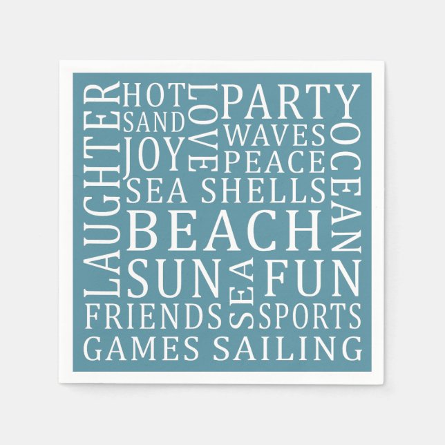 Papierservietten von Custom Color Beach House (Vorderseite)