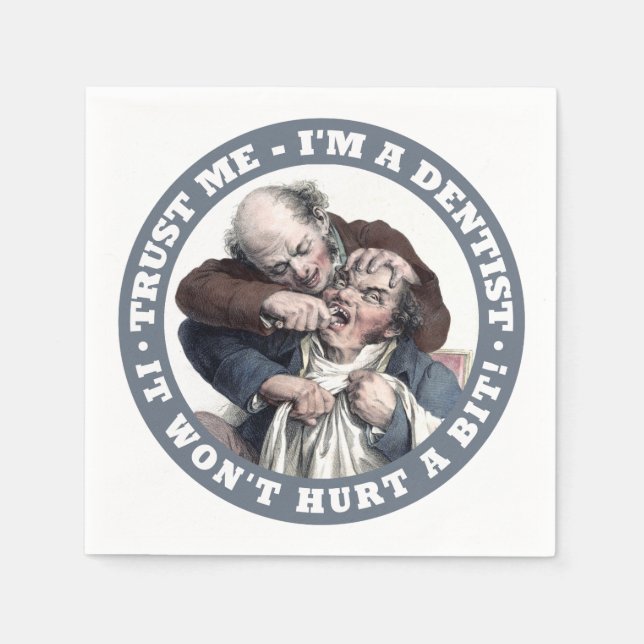 Papierservietten von DENTIST Spaß (Vorderseite)