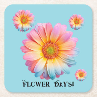 Papiersets (Flower Day's) Rechteckiger Pappuntersetzer