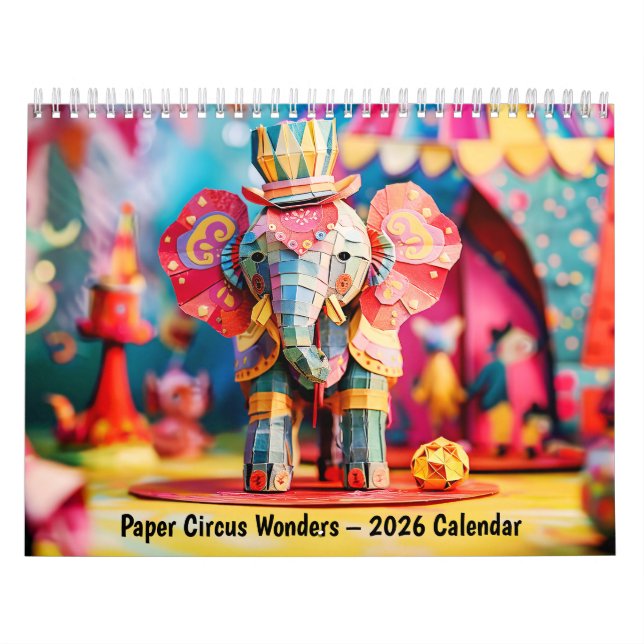 Papiersirkus-Wunder – Kalender 2026 (Titelbild)