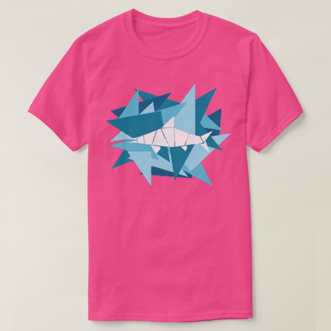 Papiersplitter Origami Ichthyosaurus T-Shirt (Design vorne)