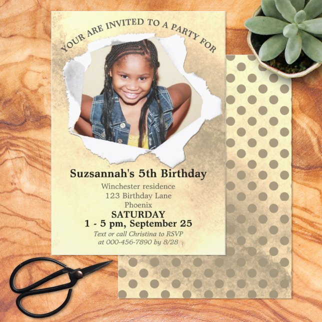 Papierstapelform Benutzerdefinierte Foto-Farbvorla Einladung (Von Creator hochgeladen)