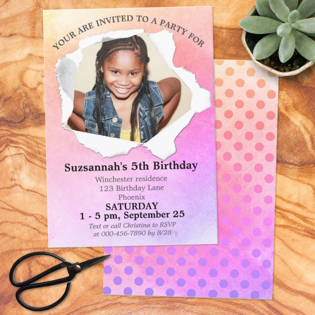 Papierstapelform Benutzerdefinierte Foto-Farbvorla Einladung (Von Creator hochgeladen)