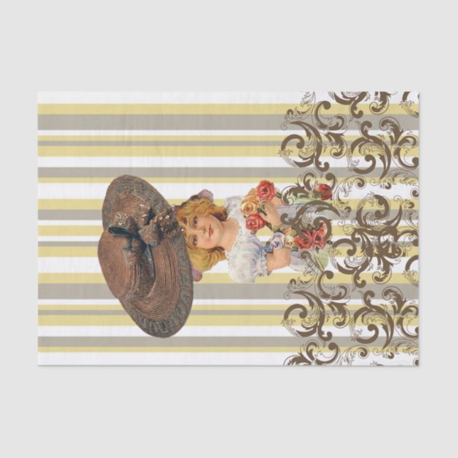 Papierstreifen Vintag Seidenpapier (Vorderseite)