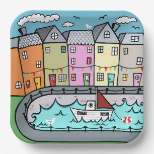 Papiertafel für das Themed Party am Meer Pappteller