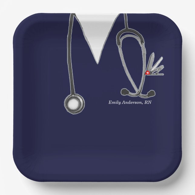 Papiertafel für den Abschluss von Krankenschwester Pappteller (Vorderseite)